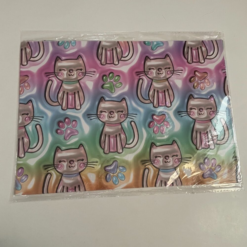 3D Cat & Paw Print Wrapping Sheets